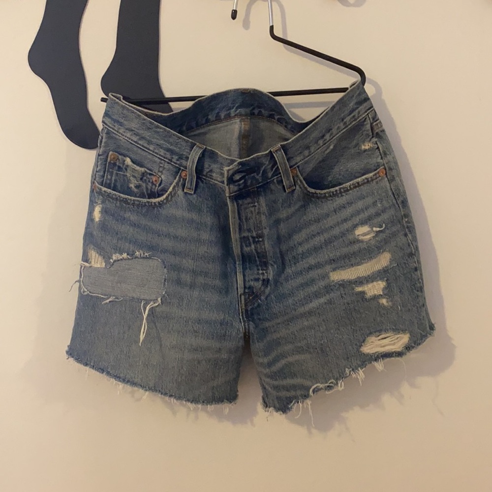 Levi’s 501 Distressed Denim Shorts